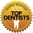 Gold award badge for Top Dentists recognition from Affinity Dental Queen Creek.