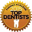 Top Dentists award badge from Affinity Dental Queen Creek recognition seal