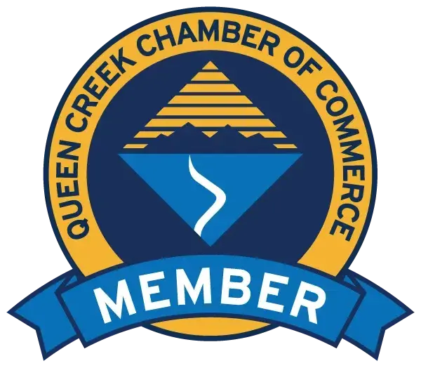 Queen Creek Chamber of Commerce logo.